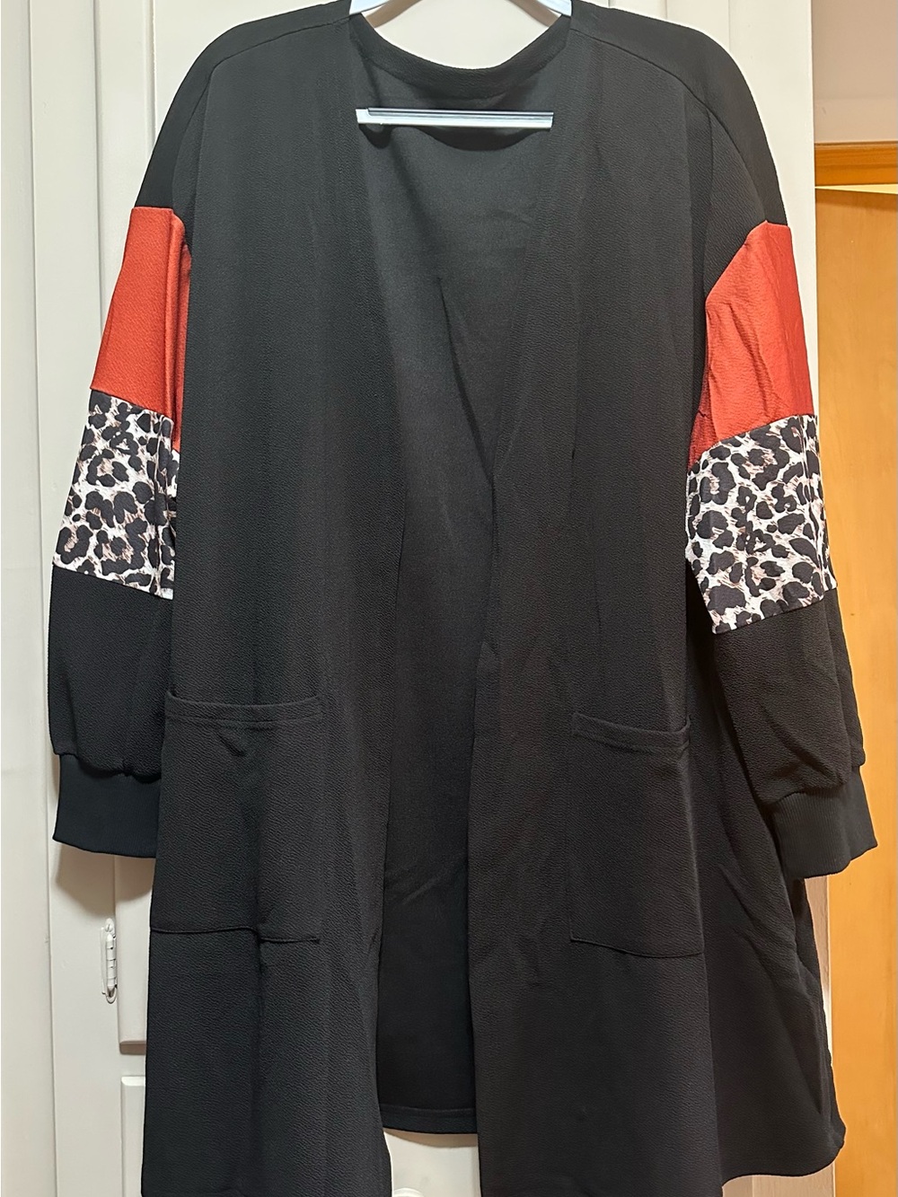BloomChic Black Knit Cardigan with Pockets